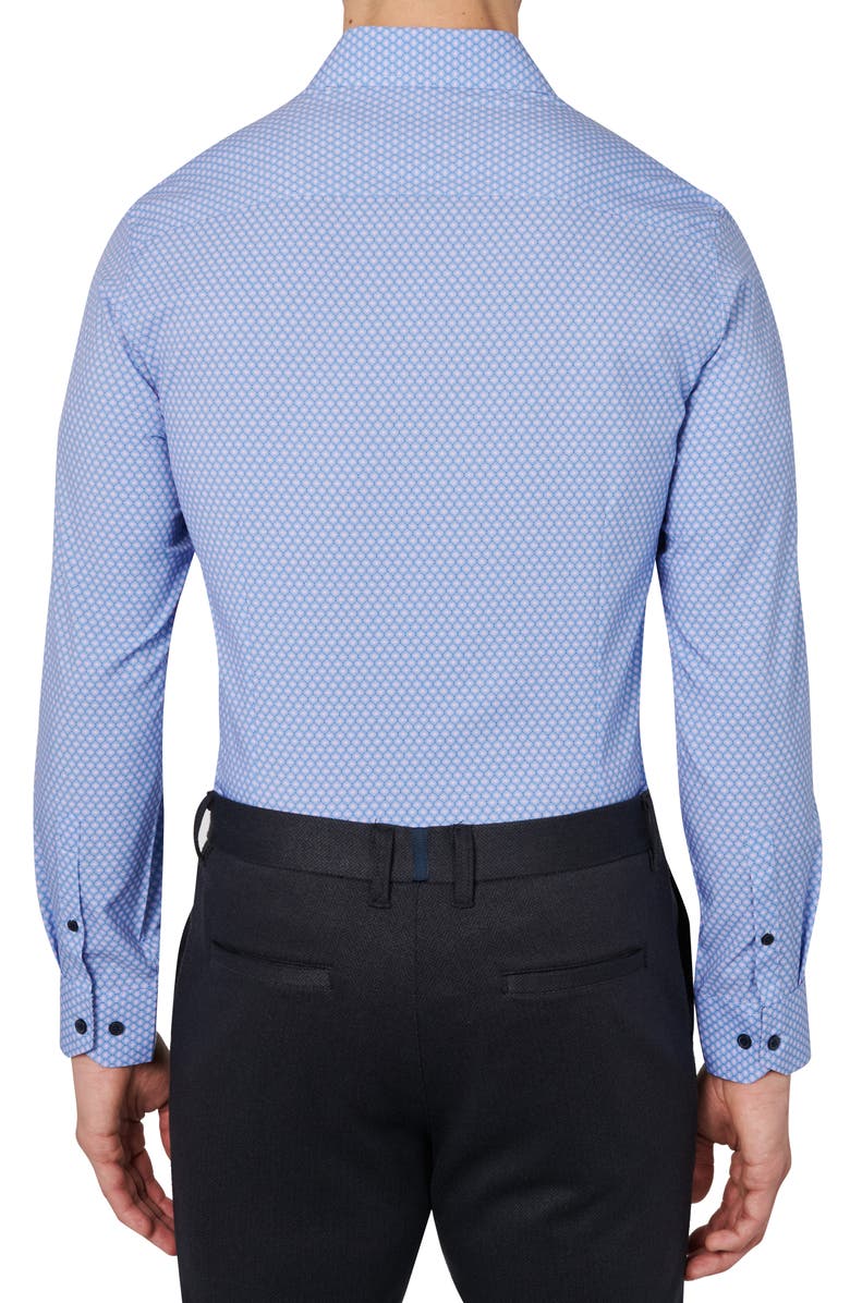 W.R.K Slim Fit Concentric Geo Print Recycled Performance Stretch Dress Shirt, Alternate, color,