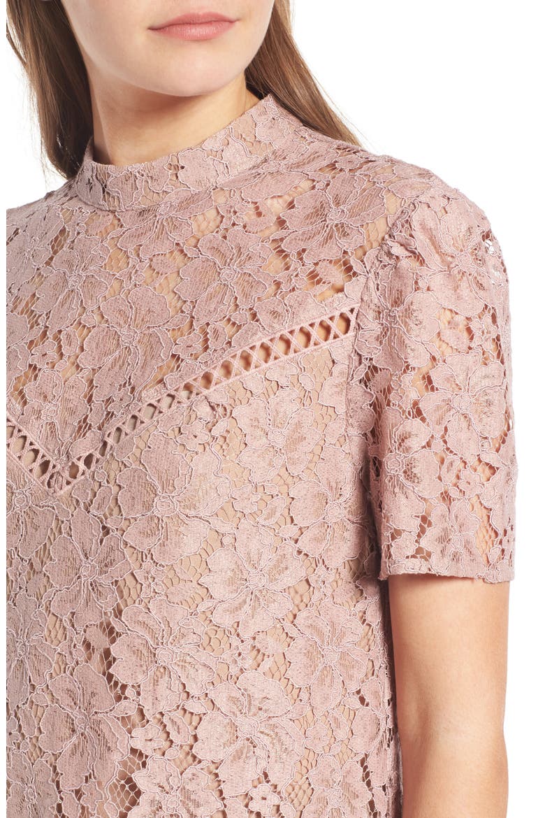 Greyson Lace Top, Alternate, color, ADOBE ROSE