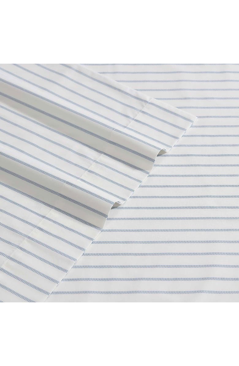 Eddie Bauer Essential Stripe Sheet Set, Alternate, color, White/ Soft Blue/ Dark Blue