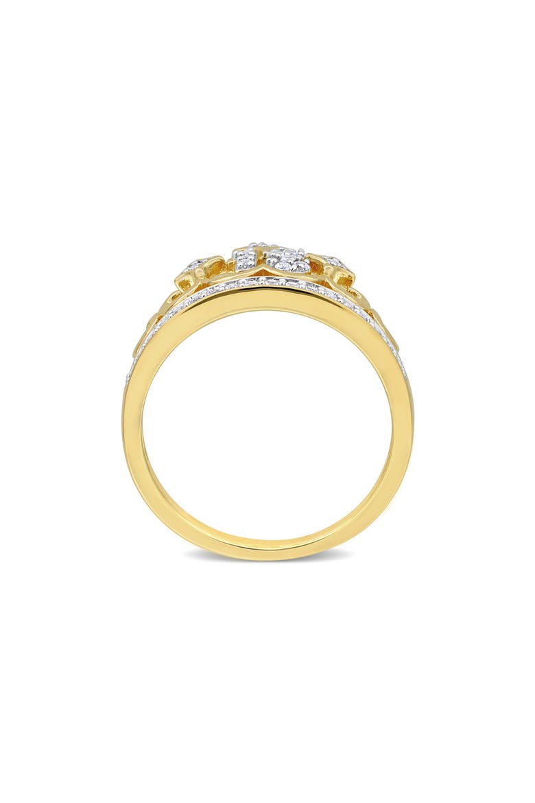 Created White Sapphire 15 Crown Quinceañera Ring, Alternate, color, GOLD