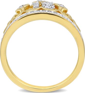 Created White Sapphire 15 Crown Quinceañera Ring