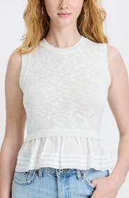 French Connection Pascale Mixed Media Sleeveless Sweater