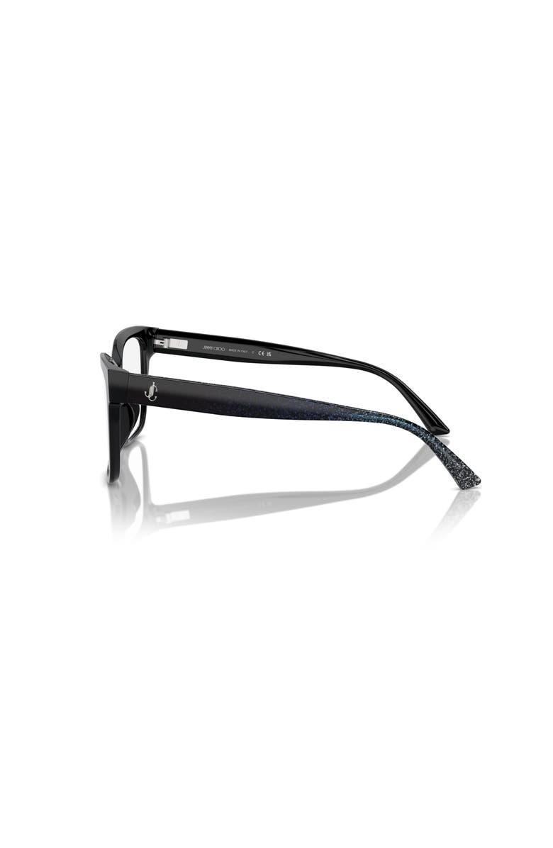 Jimmy Choo 53mm Rectangle optical glasses, Alternate, color, Black