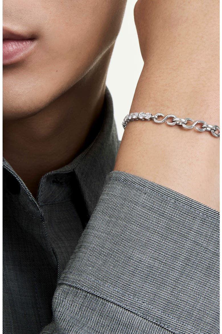 Matrix Mixed Chain Bracelet, Alternate, color, WHITE RHODIUM
