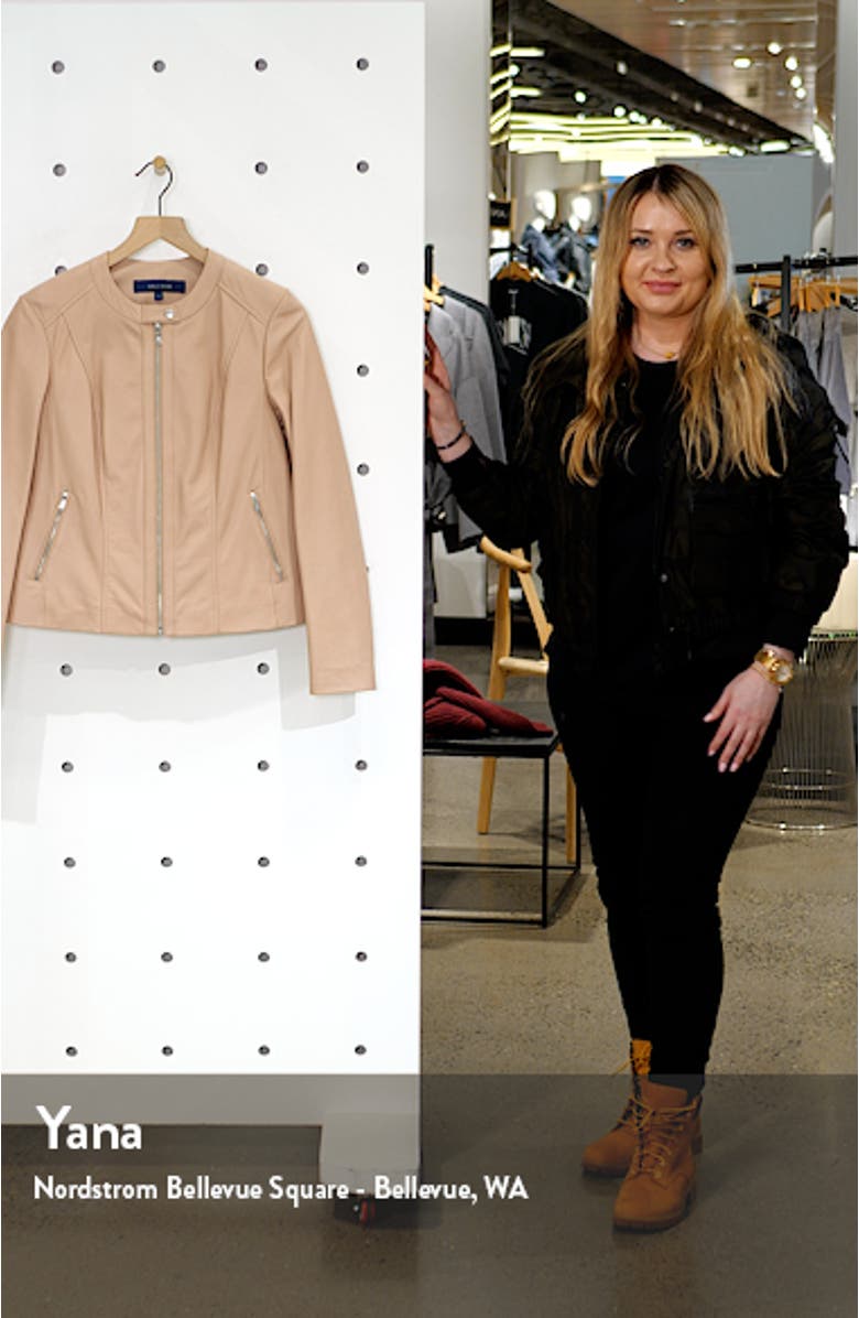 Leather Zip Front Jacket, sales video thumbnail