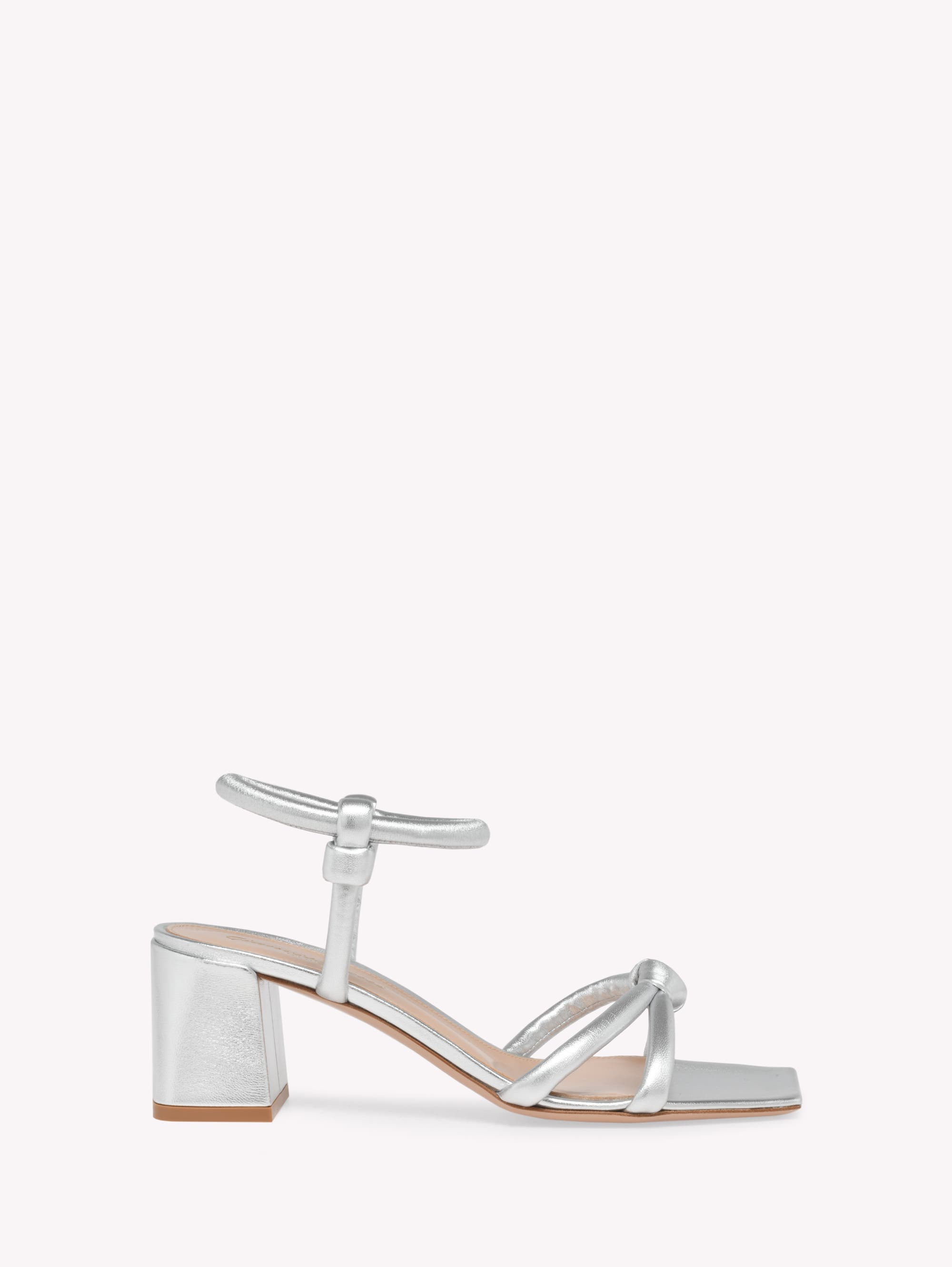  Metallic Silver Leather