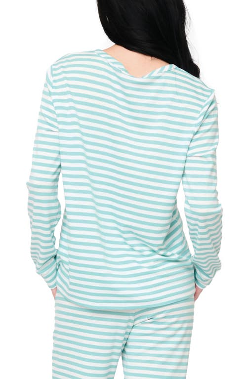 Gibsonlook Serene Mornings Stripe Print Henley Top