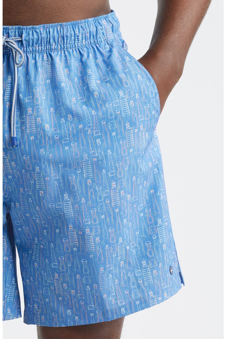 Tequila Seas Swim Trunks, Alternate, color, DUSK BLUE
