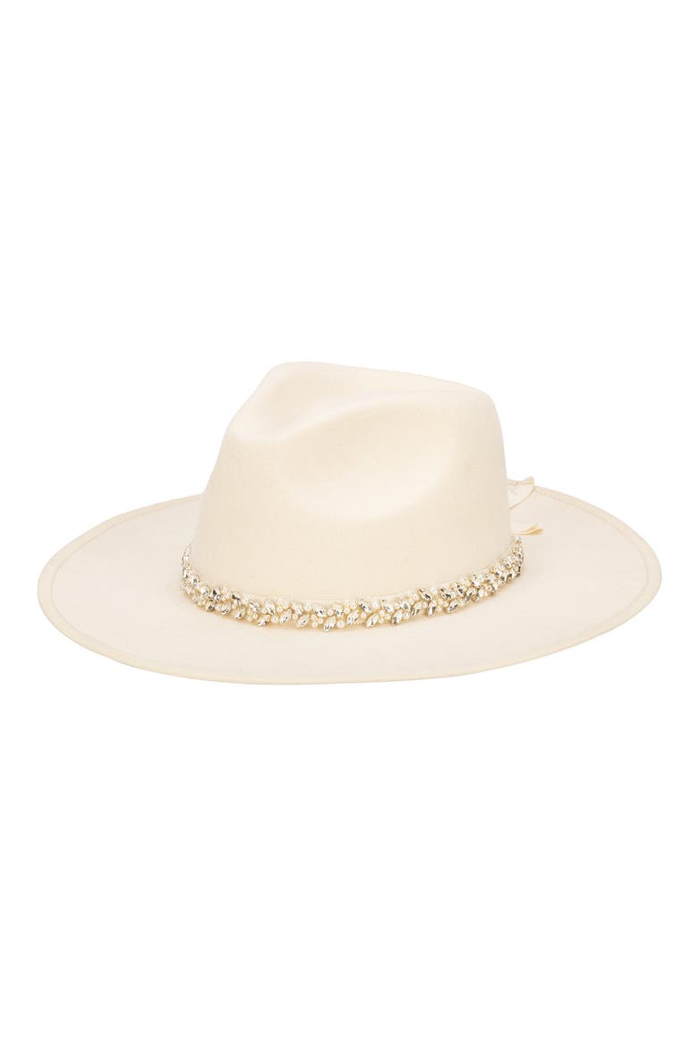 Wool Felt Fedora, Main, color, IVORY