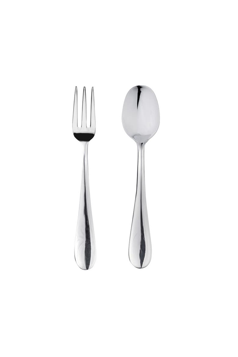 Natura Serving Set - 2 Pieces, Alternate, color, Silver