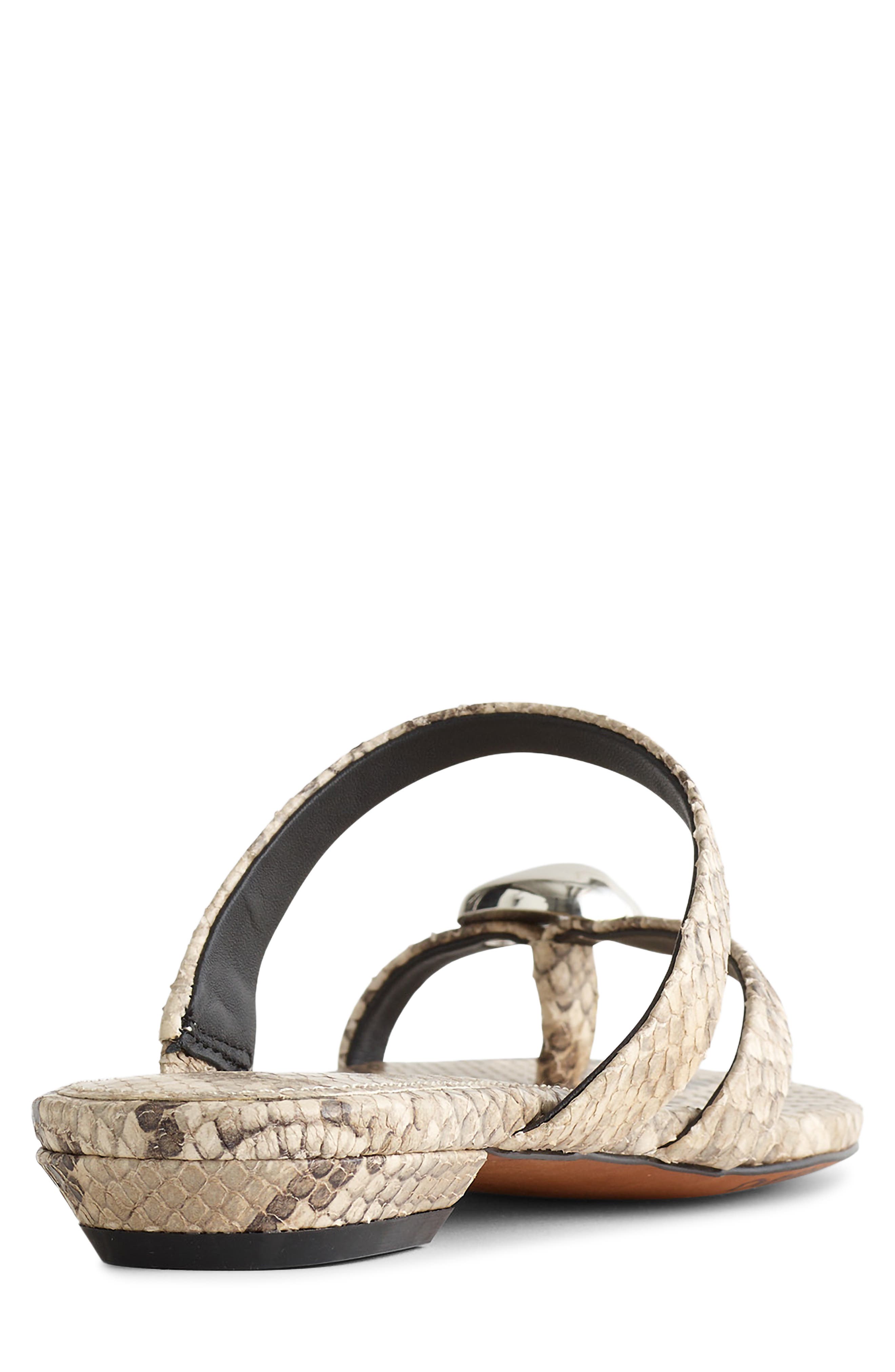 Madewell The Mila Organic Hardware Flip Flop, Alternate, color, Vintage Khaki Multi
