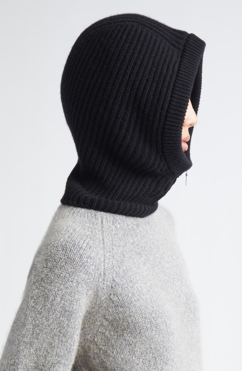 Johnstons of Elgin Nevis Cashmere Zip Snood, Alternate, color, Q26168 Black