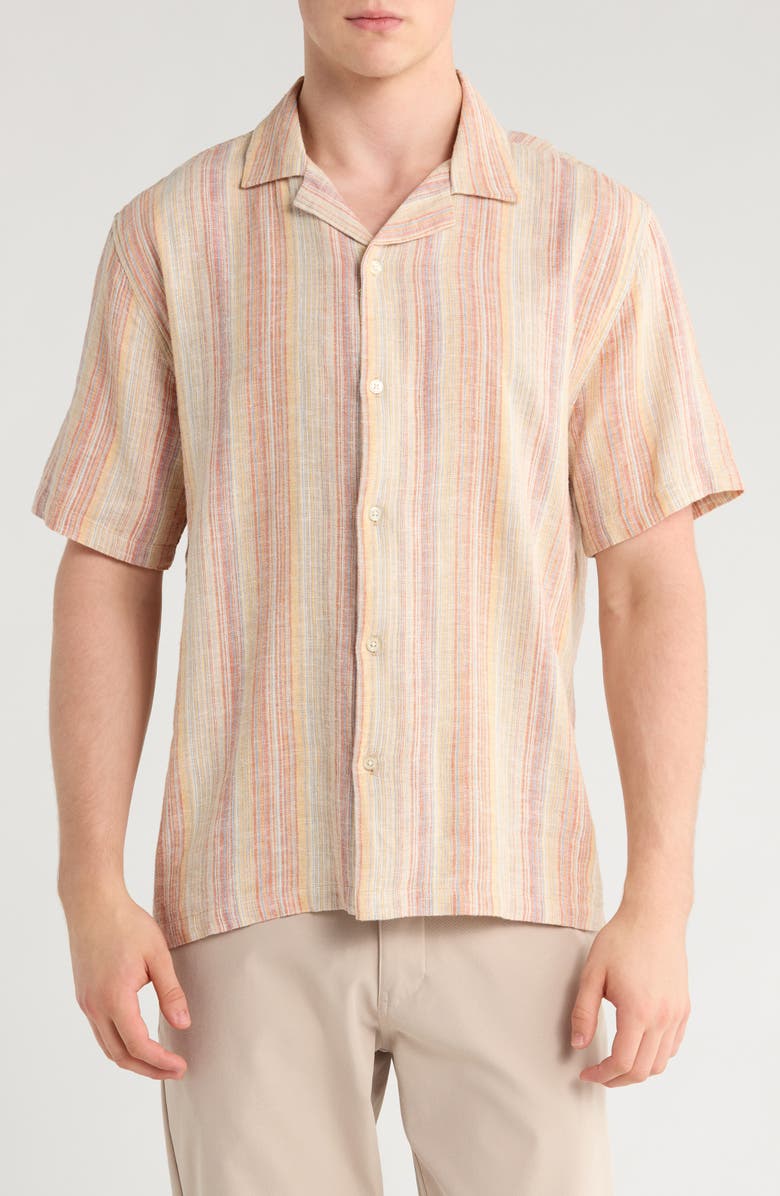 TRUTH Stripe Camp Shirt, Main, color, Cold Multi Barcode Stripe