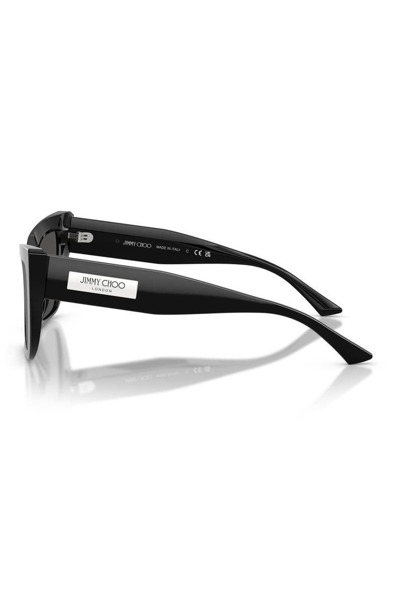 54mm Butterfly Sunglasses, Alternate, color, BLACK/ DARK GREY