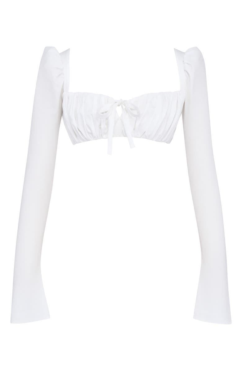 HOUSE OF CB Shira Long Sleeve Crop Top, Alternate, color,