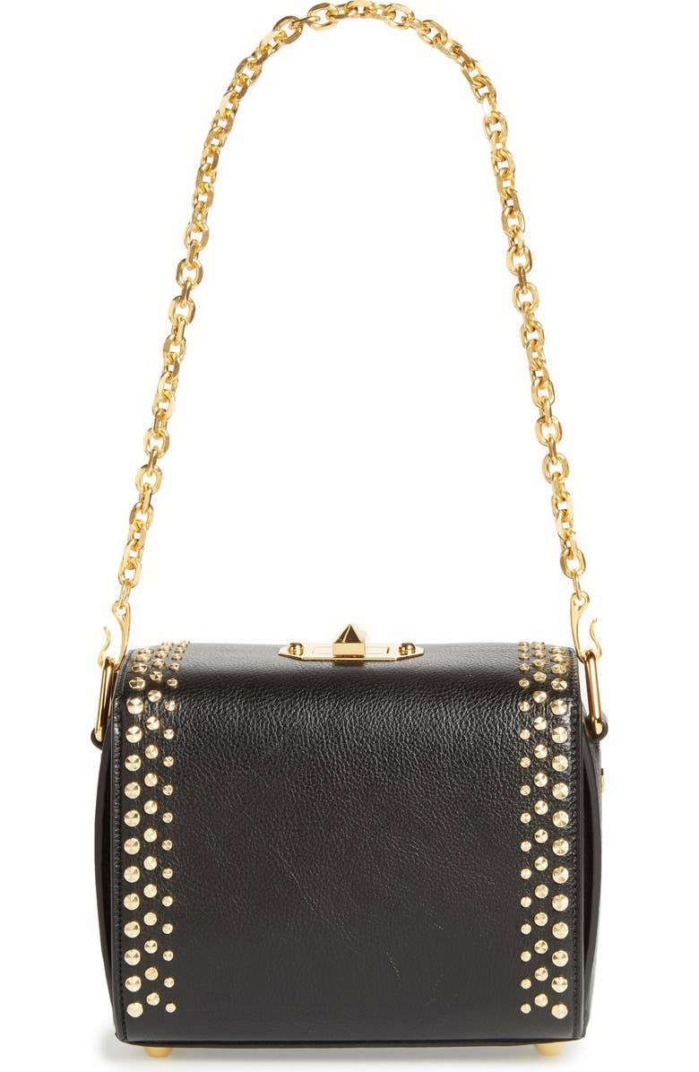 McQueen Alexander McQueen Box Bag 19 Studded Leather Bag, Alternate, color,