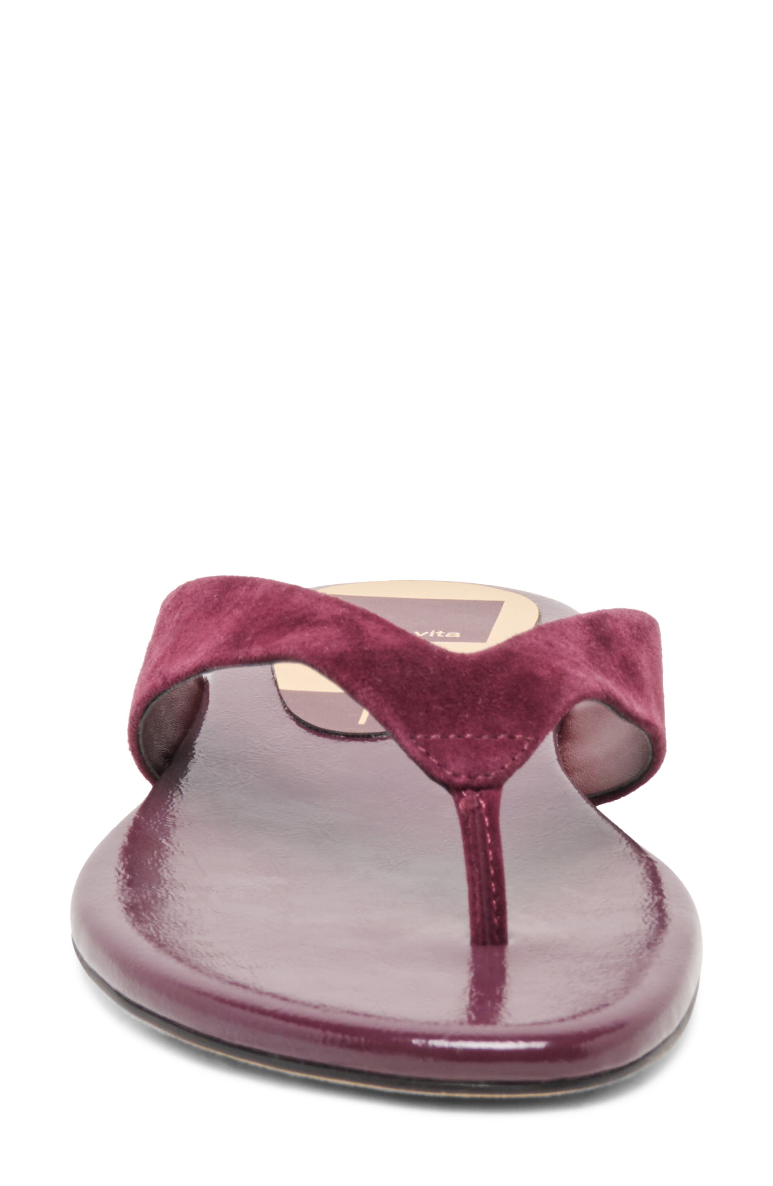 Linnet Flip Flop, Alternate, color, PLUM SUEDE