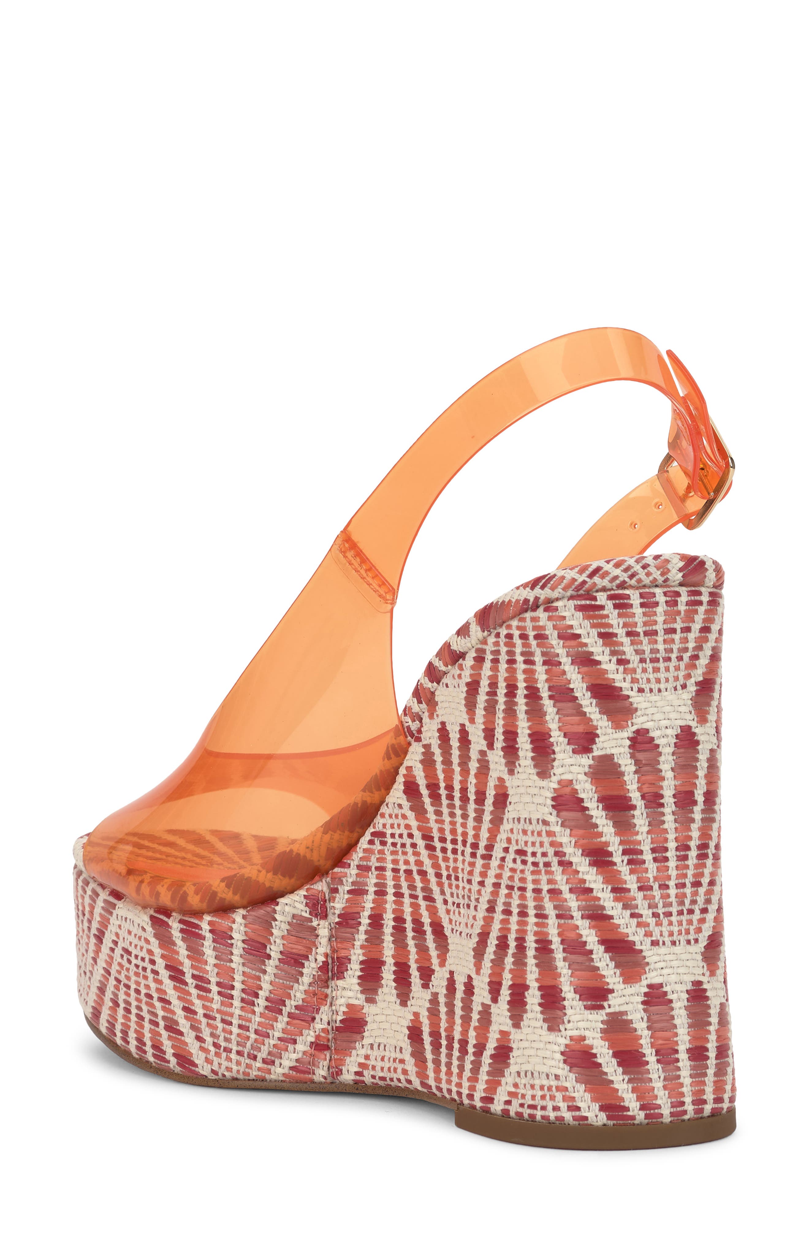 Kaliese Slingback Platform Wedge Sandal, Alternate, color, ORANGE 01