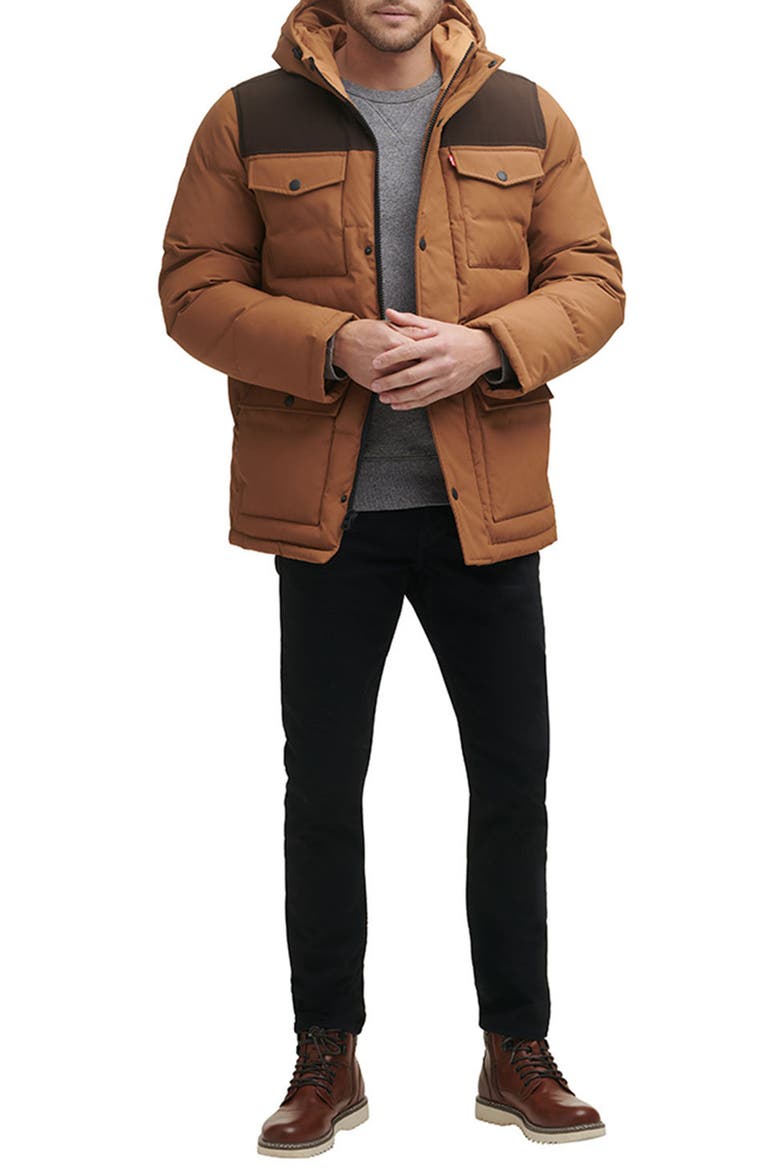 Arctic Cloth Heavyweight Parka, Alternate, color, BROWN COMBO