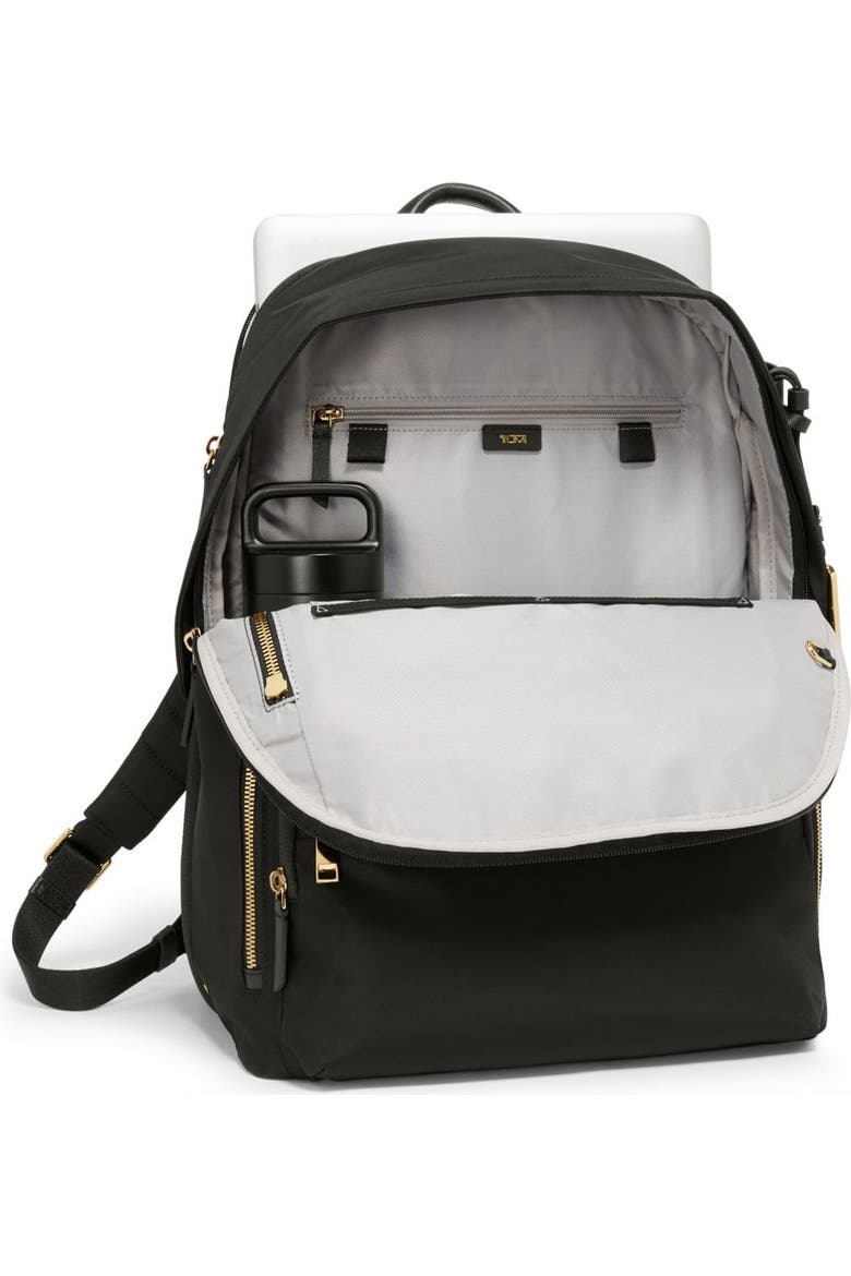 tumi backpack straps - 'Celina Voyageur' This elevated take on the backpack offers ample organization for your daily essentials Watch Tumi Sternum Strap Attachment