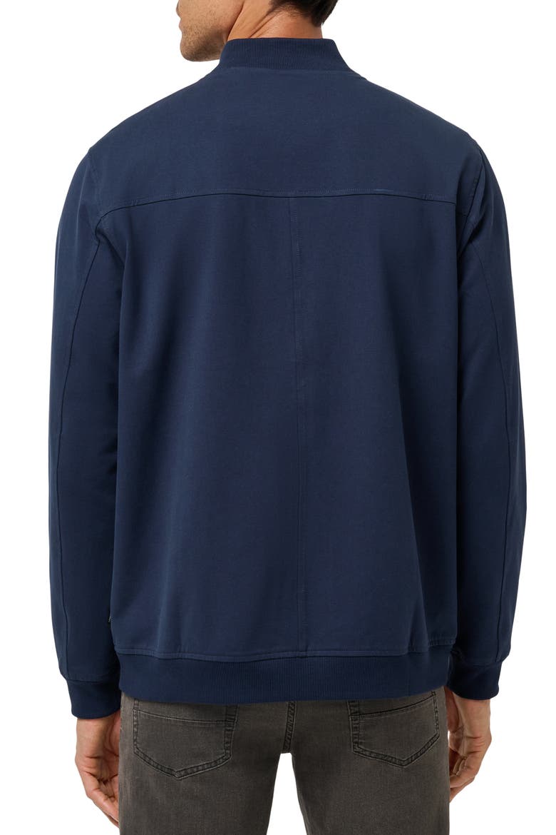 Stretch Cotton Bomber Jacket, Alternate, color, TOTAL ECLIPSE