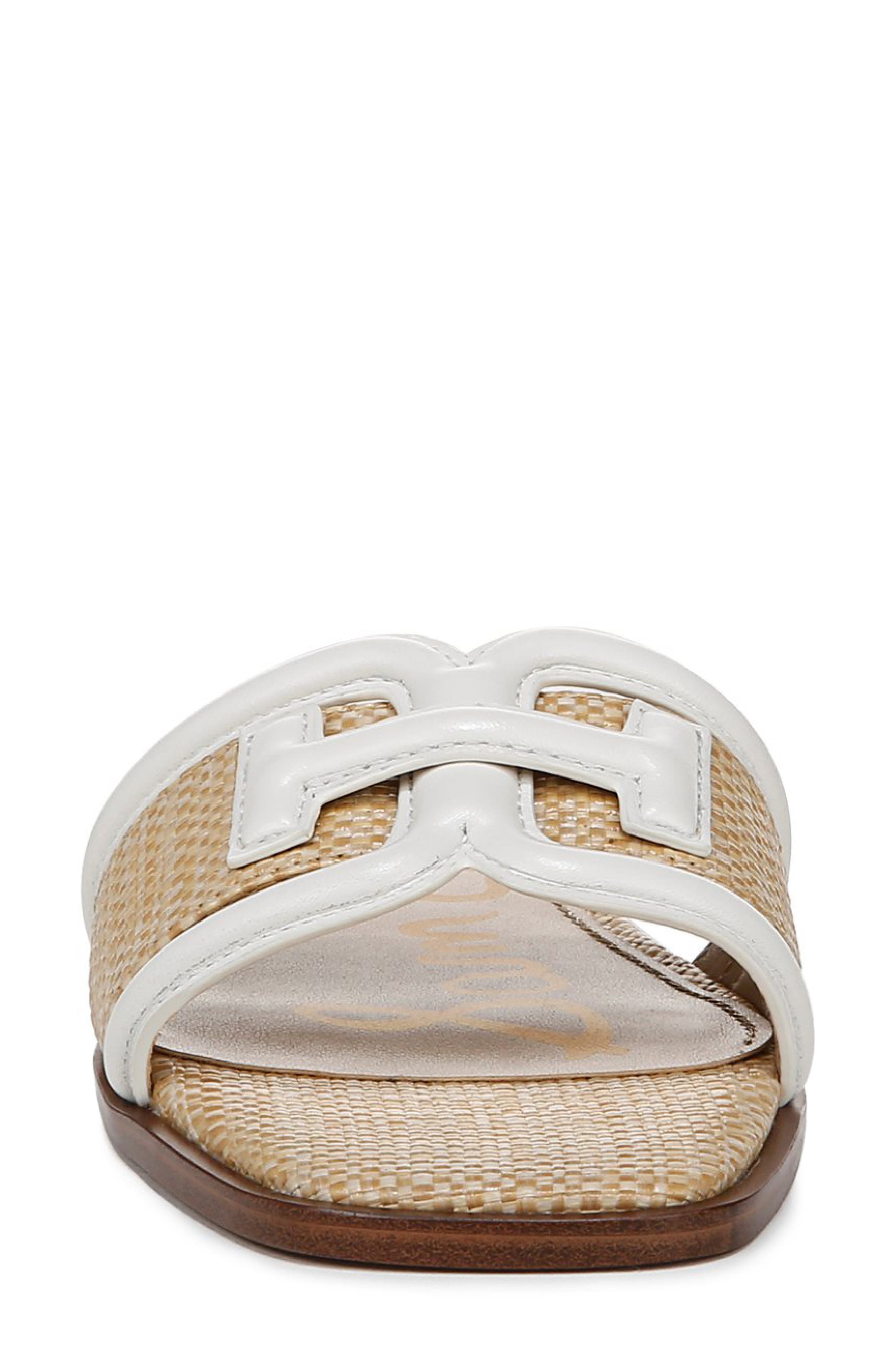 Sam Edelman Irina Slide Sandal, Alternate, color, Bright White/ Beechwood