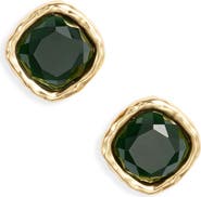 Karine Sultan Bezel Glass Stud Earring
