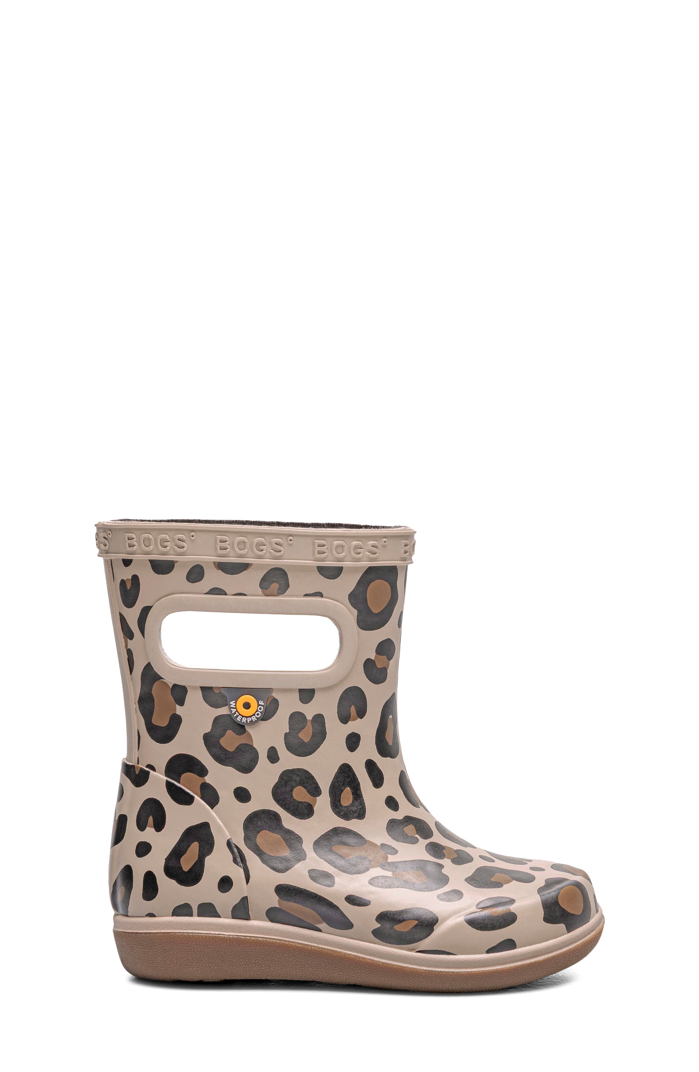 Kids' Skipper II Leopard Rain Boot, Alternate, color, TAUPE MULTI