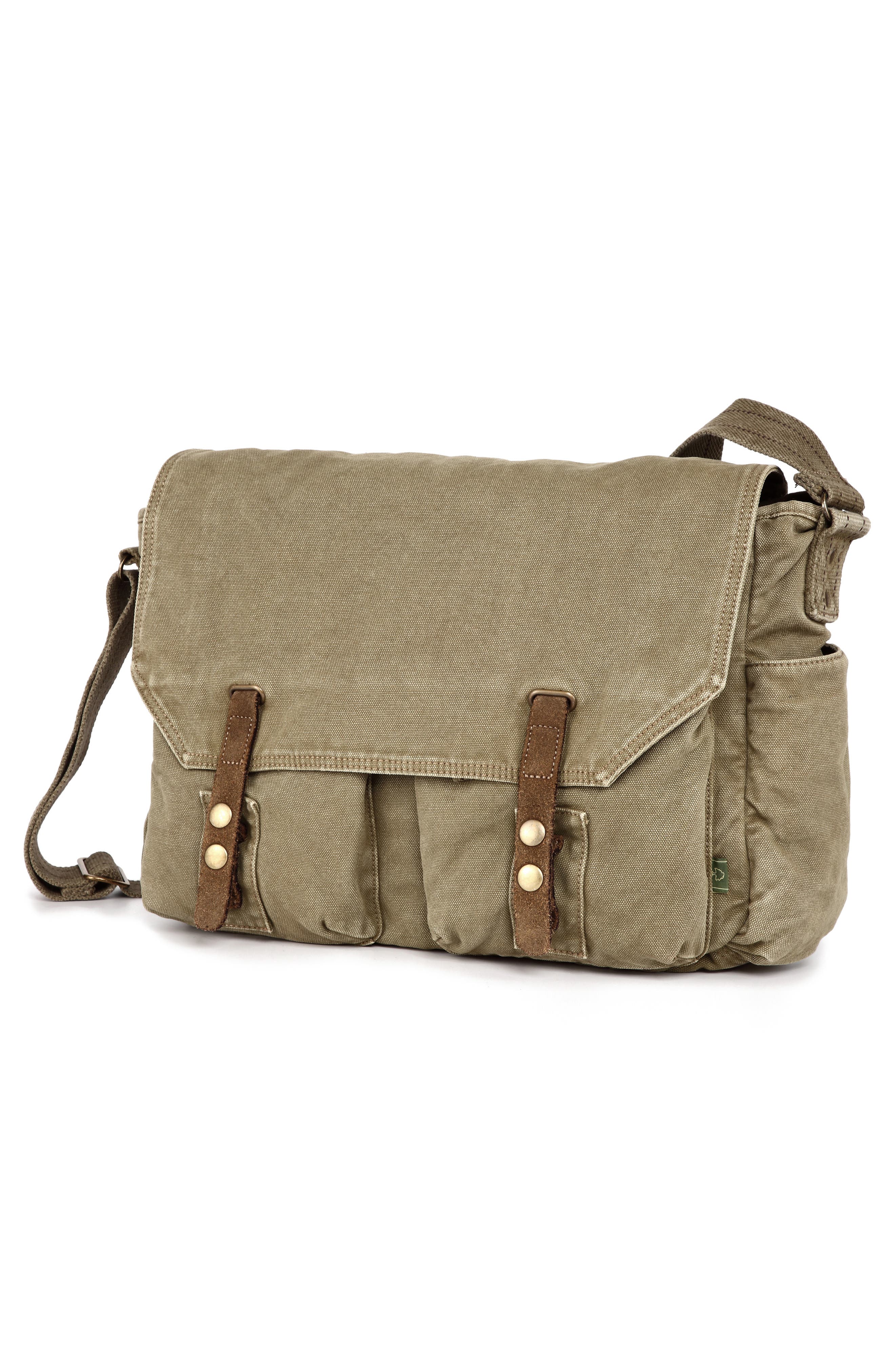 THE SAME DIRECTION Coastal Canvas Messenger Bag, Alternate, color, 