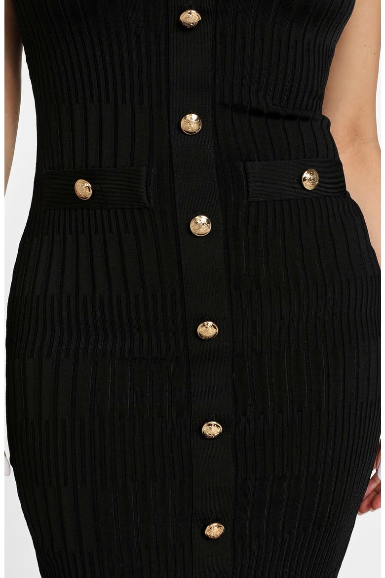 Janet Sleeveless Rib Sweater Dress, Alternate, color, JET BLACK