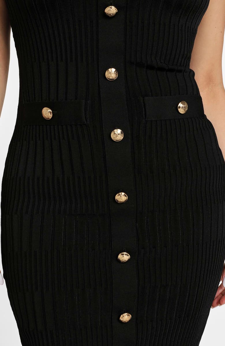 Marciano Janet Sleeveless Rib Sweater Dress, Alternate, color, Jet Black