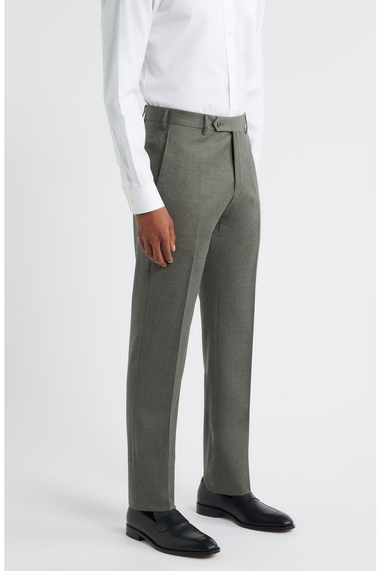 Parker Flat Front Stretch Wool Flannel Trousers (Nordstrom Exclusive), Alternate, color, SAGE