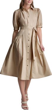 DKNY Drop Waist Midi Dress