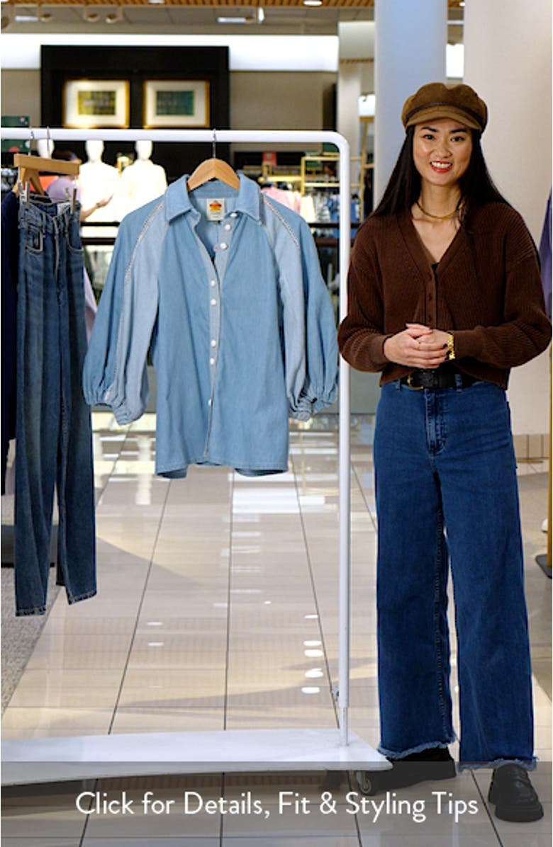 Two-Tone Denim Button-Up Shirt, sales video thumbnail