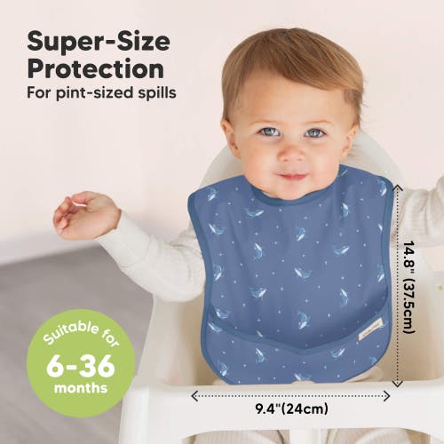 Keababies 3-pack Presto Waterproof Bibs In Marine Muse