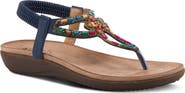 Patrizia by Spring Step Crema Beaded Thong Sandal