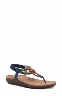 Crema Beaded Thong Sandal