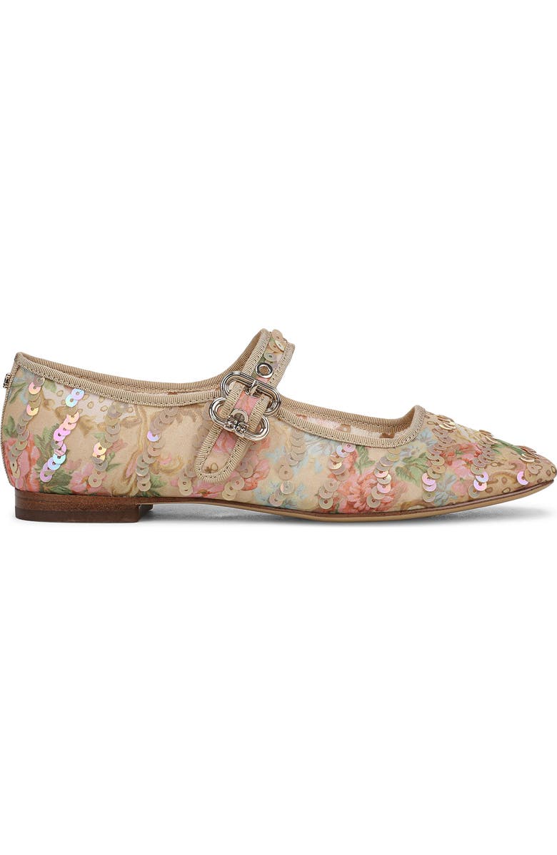 Sam Edelman Michaela Sequin Flat, Alternate, color, Ecru Multi