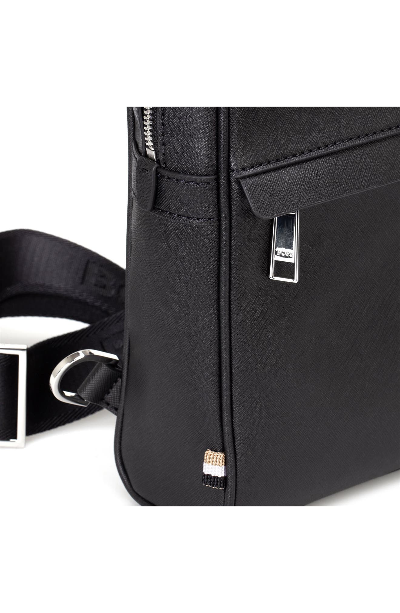 BOSS Zair Bonded Leather Sling Bag, Alternate, color, 