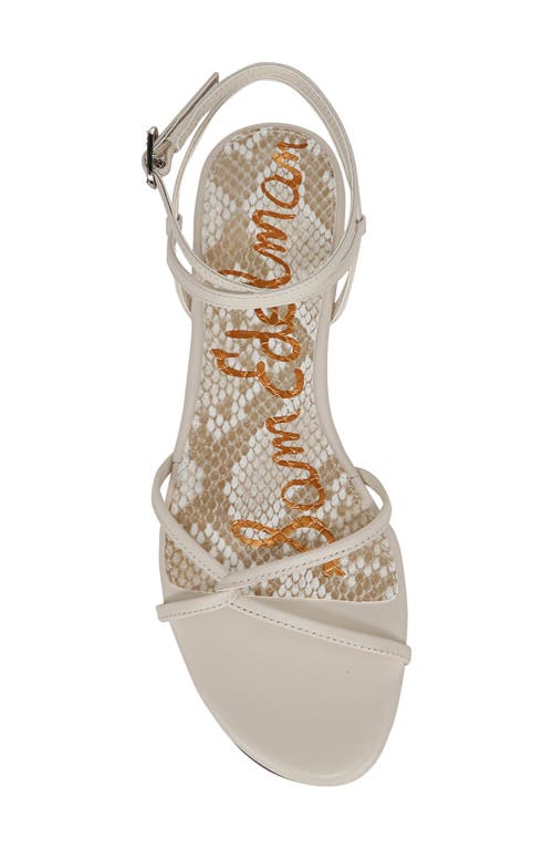 Sam Edelman Ellina Ankle Strap Sandal In Bright White