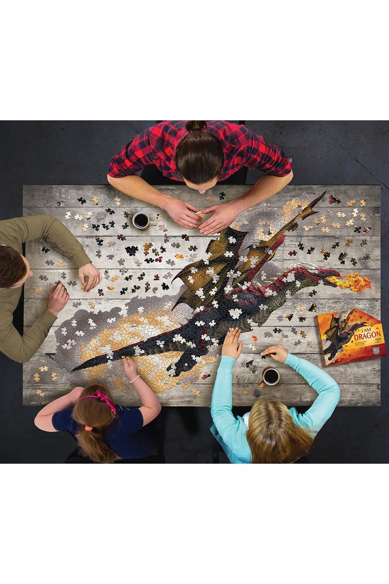 I Am Dragon 1000 Piece Dragon Shaped Jigsaw Puzzle, Alternate, color, Multicolored