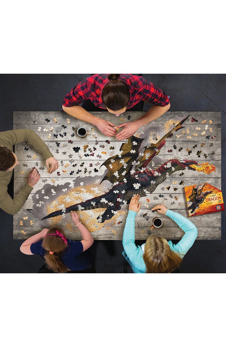 Madd Capp I Am Dragon 1000 Piece Dragon Shaped Jigsaw Puzzle, Alternate, color, Multicolored