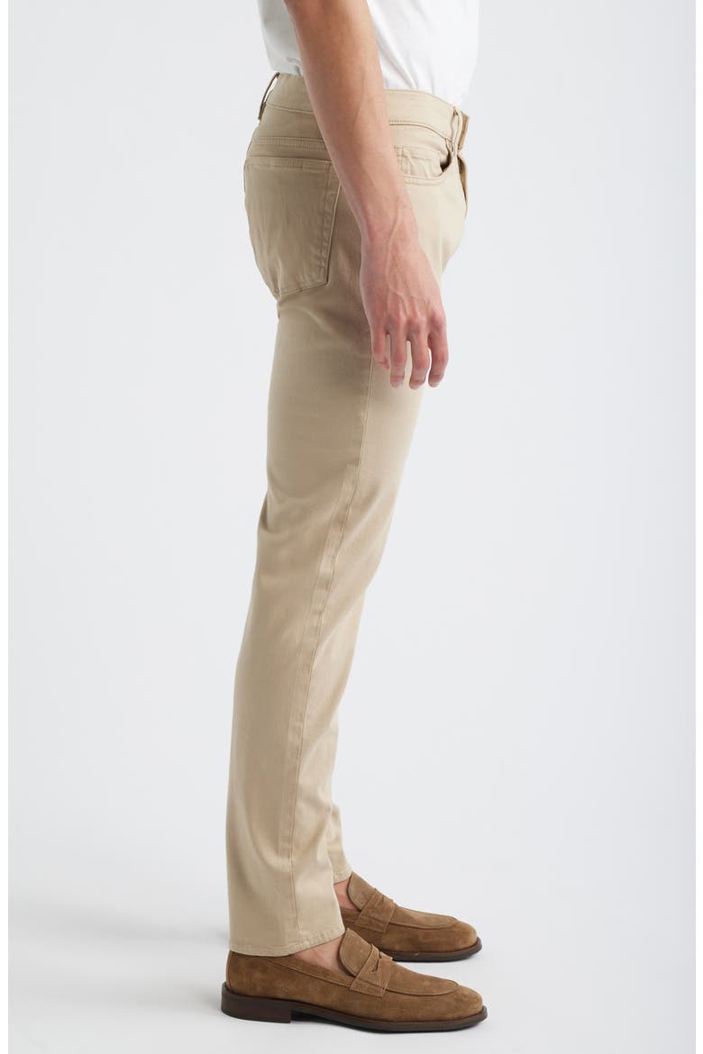 L'Homme Slim Fit Five-Pocket Twill Pants, Alternate, color, WASHED BEIGE