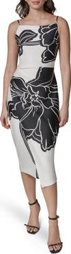 Donna Karan New York Print Sleeveless Midi Dress