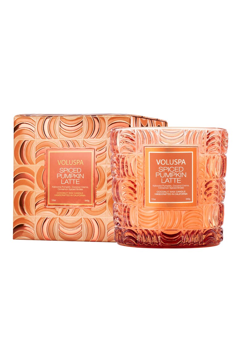 Spiced Pumpkin Latte Classic Candle, Alternate, color, ORANGE
