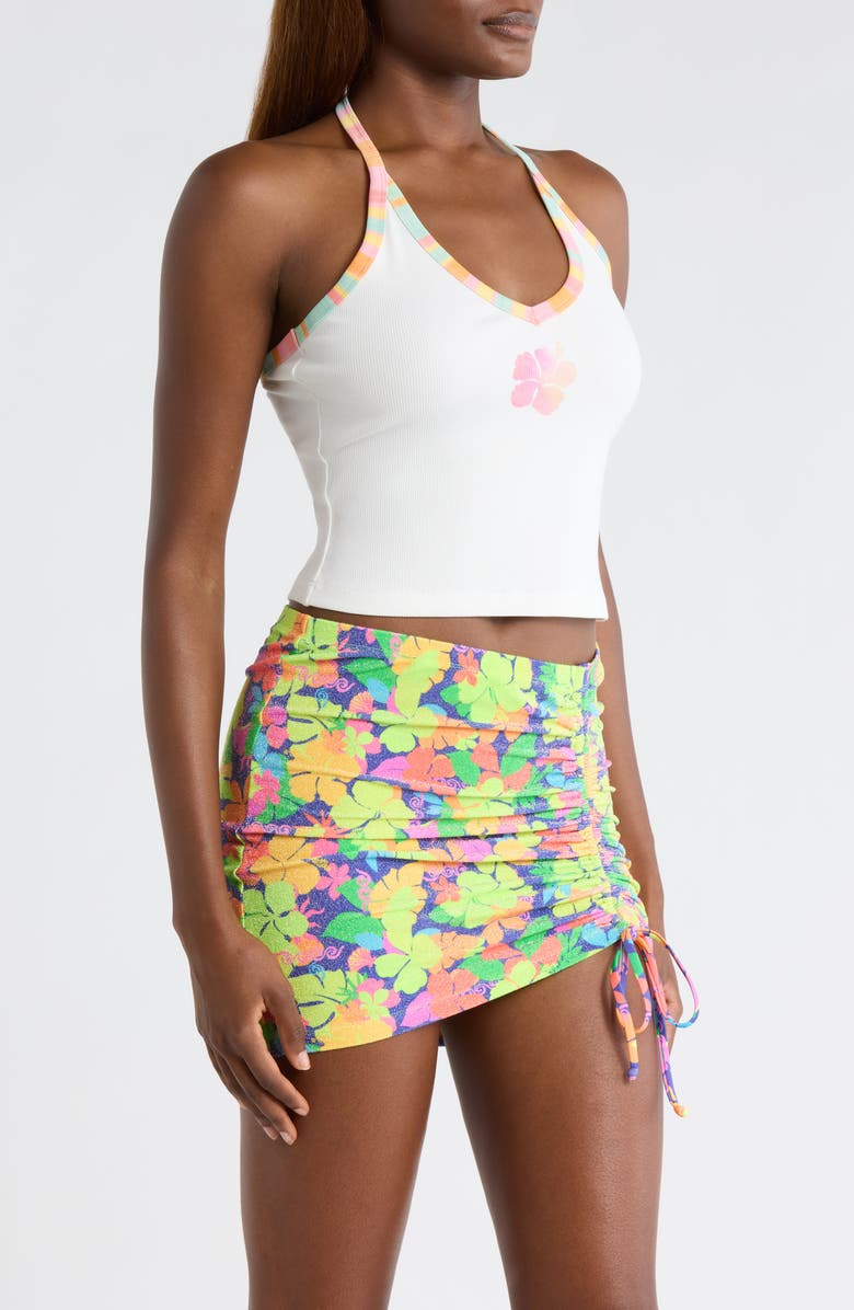 Kulani Kinis Printed Dip Halter Tank, Alternate, color, Summer Sundae