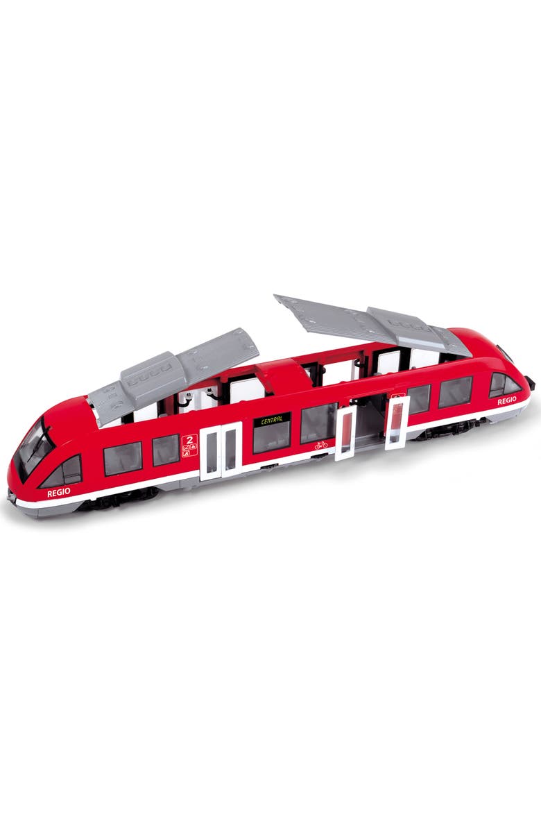 Dickie Toys City Train Red 
White Trackless Train Vehicle Toy, Alternate, color, Multicolored