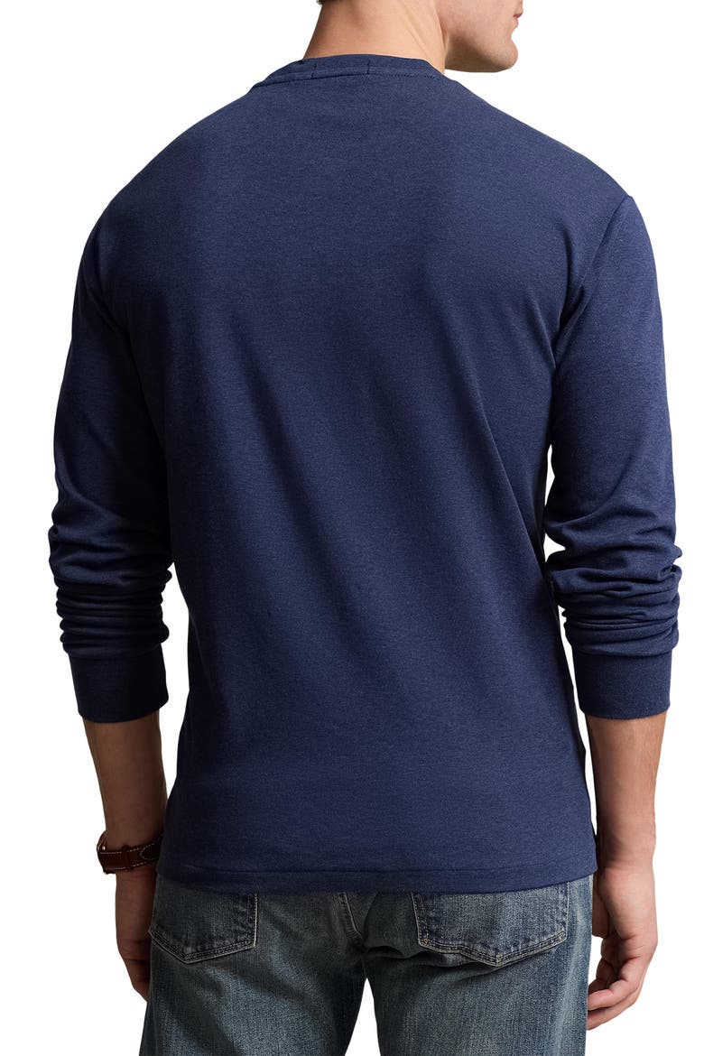 Classic Fit Long Sleeve Cotton T-Shirt, Alternate, color, REFINED NAVY
