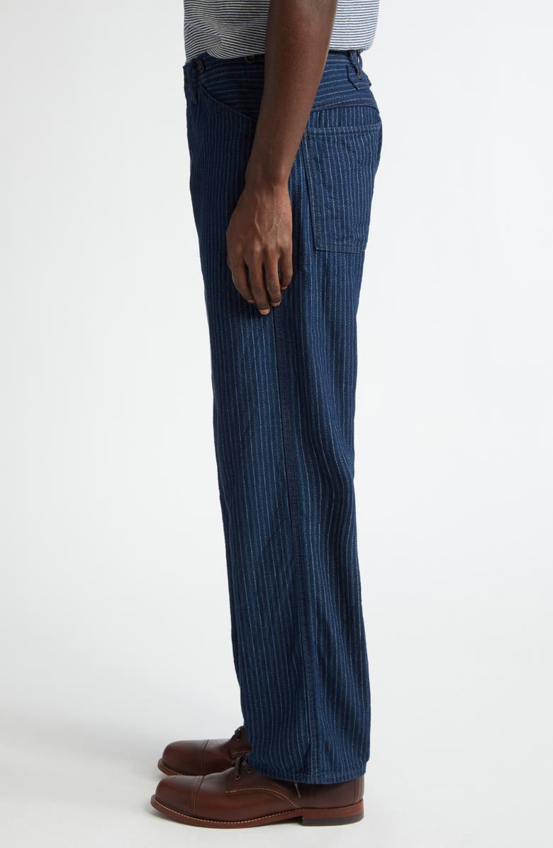 Double RL Eastman Pinstripe Buckle Back Cotton Pants, Alternate, color, 