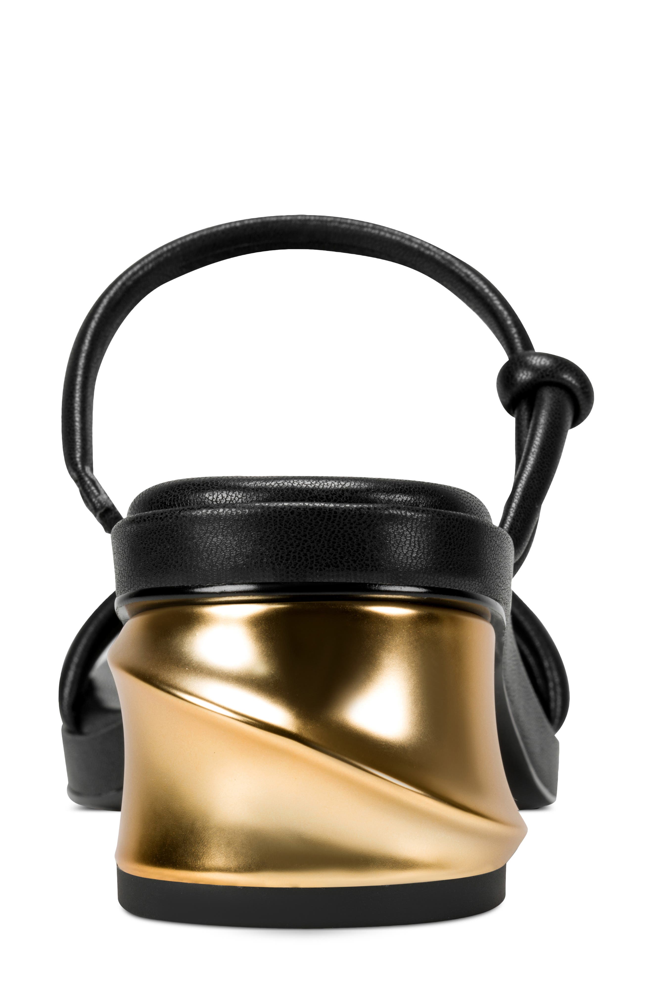 DKNY Tafeta Slide Sandal, Alternate, color, Black